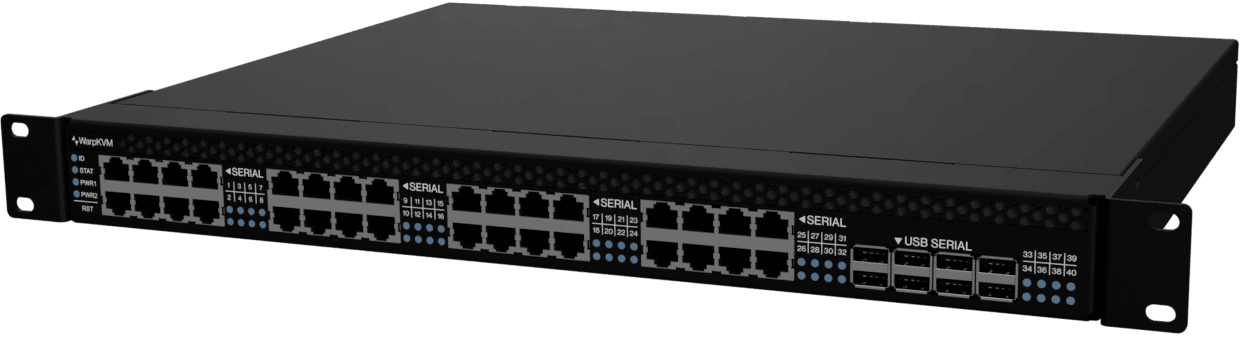 WO-3208 serial console shown in three orthographic views